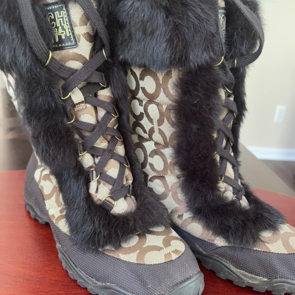 Coach Rabbit Fur Boots